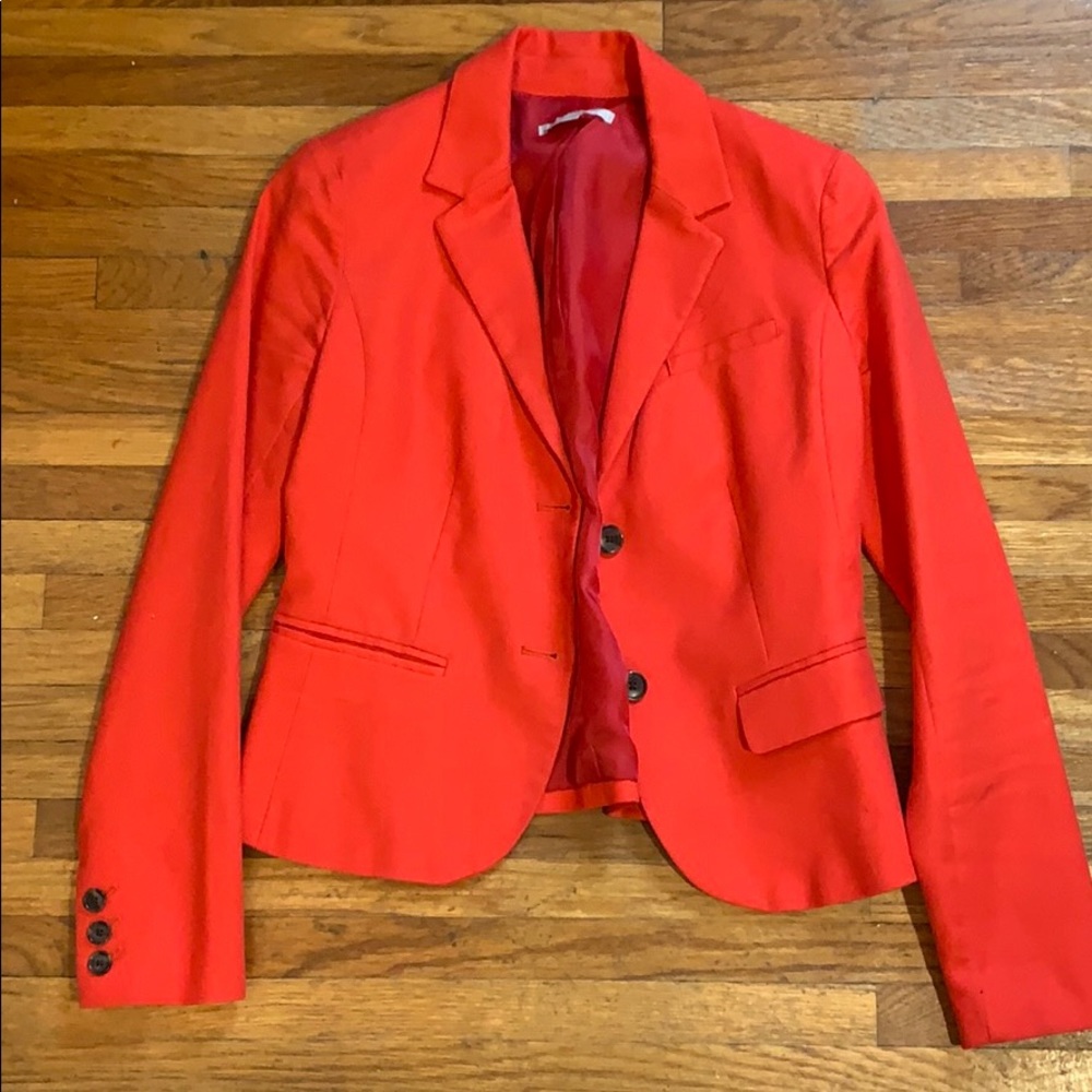 Blazer with a pop of color